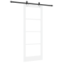 Puerta Deslizante  con Juego de Hardware "ORKDAL" Blanco de MDF y Cristal | Foro24.es | Tu tienda online para hogar, jardín y más Foro24.es