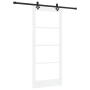 Puerta Corrediza  con Juego de Hardware 'ORKDAL'Madera Maciza Blanca y Vidrio | Foro24.es | Tu tienda online para hogar, jardín y más Foro24.es