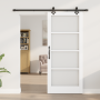 Puerta Corrediza  con Juego de Hardware 'ORKDAL'Madera Maciza Blanca y Vidrio | Foro24.es | Tu tienda online para hogar, jardín y más Foro24.es