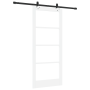 Puerta Corrediza  con Juego de Hardware 'ORKDAL'Madera Maciza Blanca y Vidrio | Foro24.es | Tu tienda online para hogar, jardín y más Foro24.es