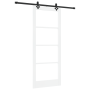 Puerta Deslizante  con Juego de Herrajes 'ORKDAL'Madera Sólida Blanca y Vidrio | Foro24.es | Tu tienda online para hogar, jardín y más Foro24.es