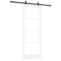 Puerta Deslizante  con Juego de Herrajes 'ORKDAL'Madera Sólida Blanca y Vidrio | Foro24.es | Tu tienda online para hogar, jardín y más Foro24.es
