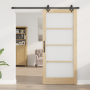 Puerta Corrediza  con Juego de Hardware 'ORKDAL'Madera Sólida y Vidrio | Foro24.es | Tu tienda online para hogar, jardín y más Foro24.es