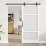Puerta Corredera  con Juego de Hardware "ORKDAL" Madera Sólida Blanca y Cristal | Foro24.es | Tu tienda online para hogar, jardín y más Foro24.es