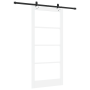 Puerta Corredera  con Juego de Hardware "ORKDAL" Madera Sólida Blanca y Cristal | Foro24.es | Tu tienda online para hogar, jardín y más Foro24.es
