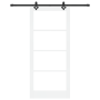 Puerta Deslizante  con Kit de Hardware 'ORKDAL'Blanca de Madera Sólida y Vidrio | Foro24.es | Tu tienda online para hogar, jardín y más Foro24.es