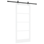 Puerta Deslizante  con Kit de Hardware 'ORKDAL'Blanca de Madera Sólida y Vidrio | Foro24.es | Tu tienda online para hogar, jardín y más Foro24.es