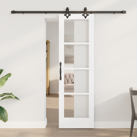 Puerta Corredera con Juego de Hardware