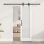 Puerta Corredera  con Juego de Hardware 'ORKDAL'Blanca de Madera Sólida y Cristal | Foro24.es | Tu tienda online para hogar, jardín y más Foro24.es