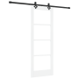 Puerta Deslizante  con Hardware 'ORKDAL'Blanca de Madera Maciza y Vidrio | Foro24.es | Tu tienda online para hogar, jardín y más Foro24.es