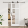 Puerta Corredera  con Juego de Hardware 'ORKDAL'Blanca de Madera Sólida y Vidrio | Foro24.es | Tu tienda online para hogar, jardín y más Foro24.es