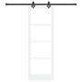Puerta Corredera  con Juego de Hardware 'ORKDAL'Blanca de Madera Sólida y Vidrio | Foro24.es | Tu tienda online para hogar, jardín y más Foro24.es