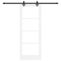 Puerta corredera  con juego de hardware 'ORKDAL'Blanco Madera Maciza y Cristal | Foro24.es | Tu tienda online para hogar, jardín y más Foro24.es