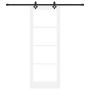 Puerta Deslizante  con Juego de Hardware 'ORKDAL'Blanca de Madera Maciza y Cristal | Foro24.es | Tu tienda online para hogar, jardín y más Foro24.es