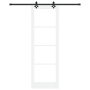 Puerta Corredera  con Juego de Hardware 'ORKDAL'Blanco de Madera Sólida y Vidrio | Foro24.es | Tu tienda online para hogar, jardín y más Foro24.es