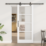 Puerta Corredera  con Juego de Hardware "ORKDAL" Blanco de Madera Sólida y Vidrio | Foro24.es | Tu tienda online para hogar, jardín y más Foro24.es