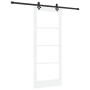 Puerta Corredera  con Juego de Hardware "ORKDAL" Blanco de Madera Sólida y Vidrio | Foro24.es | Tu tienda online para hogar, jardín y más Foro24.es