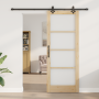 Puerta Corredera  con Juego de Hardware "ORKDAL" Madera Sólida y Vidrio | Foro24.es | Tu tienda online para hogar, jardín y más Foro24.es
