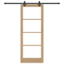Puerta Corredera  con Juego de Hardware "ORKDAL" Madera Sólida y Vidrio | Foro24.es | Tu tienda online para hogar, jardín y más Foro24.es