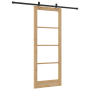 Puerta Corredera  con Juego de Hardware "ORKDAL" Madera Sólida y Vidrio | Foro24.es | Tu tienda online para hogar, jardín y más Foro24.es