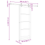 Puerta Corredera  con Juego de Hardware "ORKDAL" Madera Sólida y Vidrio | Foro24.es | Tu tienda online para hogar, jardín y más Foro24.es