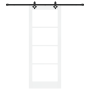 Puerta Corredera  con Juego de Hardware 'ORKDAL'Blanca de Madera Maciza y Vidrio | Foro24.es | Tu tienda online para hogar, jardín y más Foro24.es