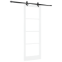 Puerta Corrediza  con Juego de Hardware "ORKDAL" Blanco Madera Sólida y Vidrio | Foro24.es | Tu tienda online para hogar, jardín y más Foro24.es