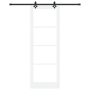 Puerta Corrediza  con Juego de Hardware "ORKDAL" Blanco Madera Sólida y Vidrio | Foro24.es | Tu tienda online para hogar, jardín y más Foro24.es