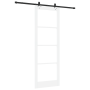Puerta Corrediza  con Juego de Hardware "ORKDAL" Blanco Madera Sólida y Vidrio | Foro24.es | Tu tienda online para hogar, jardín y más Foro24.es