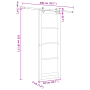 Puerta Corrediza  con Juego de Hardware "ORKDAL" Blanco Madera Sólida y Vidrio | Foro24.es | Tu tienda online para hogar, jardín y más Foro24.es