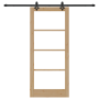 Puerta Corredera  con Juego de Hardware 'ORKDAL'Madera Maciza y Cristal | Foro24.es | Tu tienda online para hogar, jardín y más Foro24.es