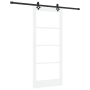 Puerta Corredera con Juego de Herrajes 'ORKDAL'Blanca de Madera Sólida y Vidrio | Foro24.es | Tu tienda online para hogar, jardín y más Foro24.es