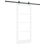 Puerta Corredera con Juego de Herrajes 'ORKDAL'Blanca de Madera Sólida y Vidrio | Foro24.es | Tu tienda online para hogar, jardín y más Foro24.es