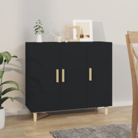 Aparador de madera de ingeniería negro 90x34x80 cm de vidaXL, Aparadores - Ref: Foro24-812493, Precio: 105,00 €, Descuento: %