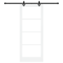 Puerta Corredera  con juego de hardware 'ORKDAL'blanca de madera sólida y vidrio | Foro24.es | Tu tienda online para hogar, jardín y más Foro24.es