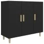 Black engineered wood sideboard 90x34x80 cm by vidaXL, Sideboards - Ref: Foro24-812493, Price: 102,66 €, Discount: %