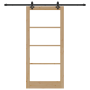Puerta deslizante  con juego de hardware 'ORKDAL'Madera maciza y vidrio | Foro24.es | Tu tienda online para hogar, jardín y más Foro24.es