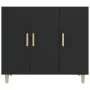 Black engineered wood sideboard 90x34x80 cm by vidaXL, Sideboards - Ref: Foro24-812493, Price: 102,66 €, Discount: %
