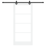 Puerta Corredera  con Set de Hardware 'ORKDAL'Blanca de Madera Sólida y Vidrio | Foro24.es | Tu tienda online para hogar, jardín y más Foro24.es