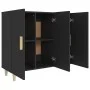 Black engineered wood sideboard 90x34x80 cm by vidaXL, Sideboards - Ref: Foro24-812493, Price: 102,66 €, Discount: %