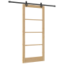 Puerta Deslizante  con Set de Hardware 'ORKDAL'Madera Sólida y Cristal | Foro24.es | Tu tienda online para hogar, jardín y más Foro24.es