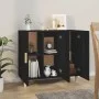 Black engineered wood sideboard 90x34x80 cm by vidaXL, Sideboards - Ref: Foro24-812493, Price: 102,66 €, Discount: %
