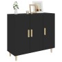 Schwarzes Sideboard aus Holzwerkstoff, 90 x 34 x 80 cm von vidaXL, Sideboards - Ref: Foro24-812493, Preis: 105,00 €, Rabatt: %