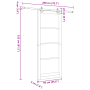 Puerta Deslizante  con Juego de Hardware 'ORKDAL'Blanco Madera Maciza y Vidrio | Foro24.es | Tu tienda online para hogar, jardín y más Foro24.es