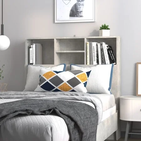 Concrete gray headboard furniture 100x19x103.5 cm by vidaXL, Headboards and footboards - Ref: Foro24-811848, Price: 45,34 €, ...