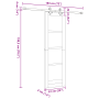 Juego de Puerta Corredera  con Juego de Hardware Blanco 61x198.5 cm Madera Sólida de Pino | Foro24.es | Tu tienda online para hogar, jardín y más Foro24.es