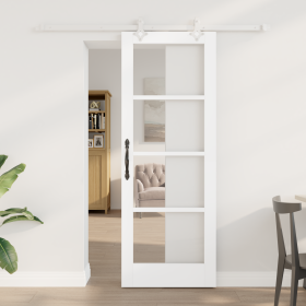 Juego de Puertas Deslizantes Juego de 2 Blanco MDF