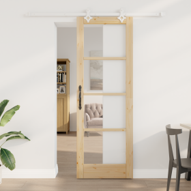 Conjunto de puerta corredera con hardware