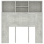 Mueble cabecero gris hormigón 100x19x103,5 cm de vidaXL, Cabeceros y pies de cama - Ref: Foro24-811848, Precio: 45,01 €, Desc...