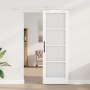 Puerta Deslizante  con Juego de Hardware Blanco 73.5x211 cm de Madera Maciza de Pino | Foro24.es | Tu tienda online para hogar, jardín y más Foro24.es